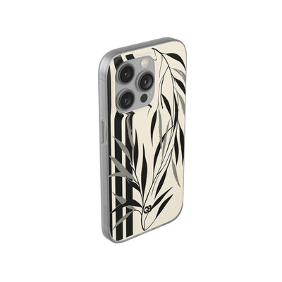 Beige Lite Phone Case for iPhone - Soot Leaf Sketch