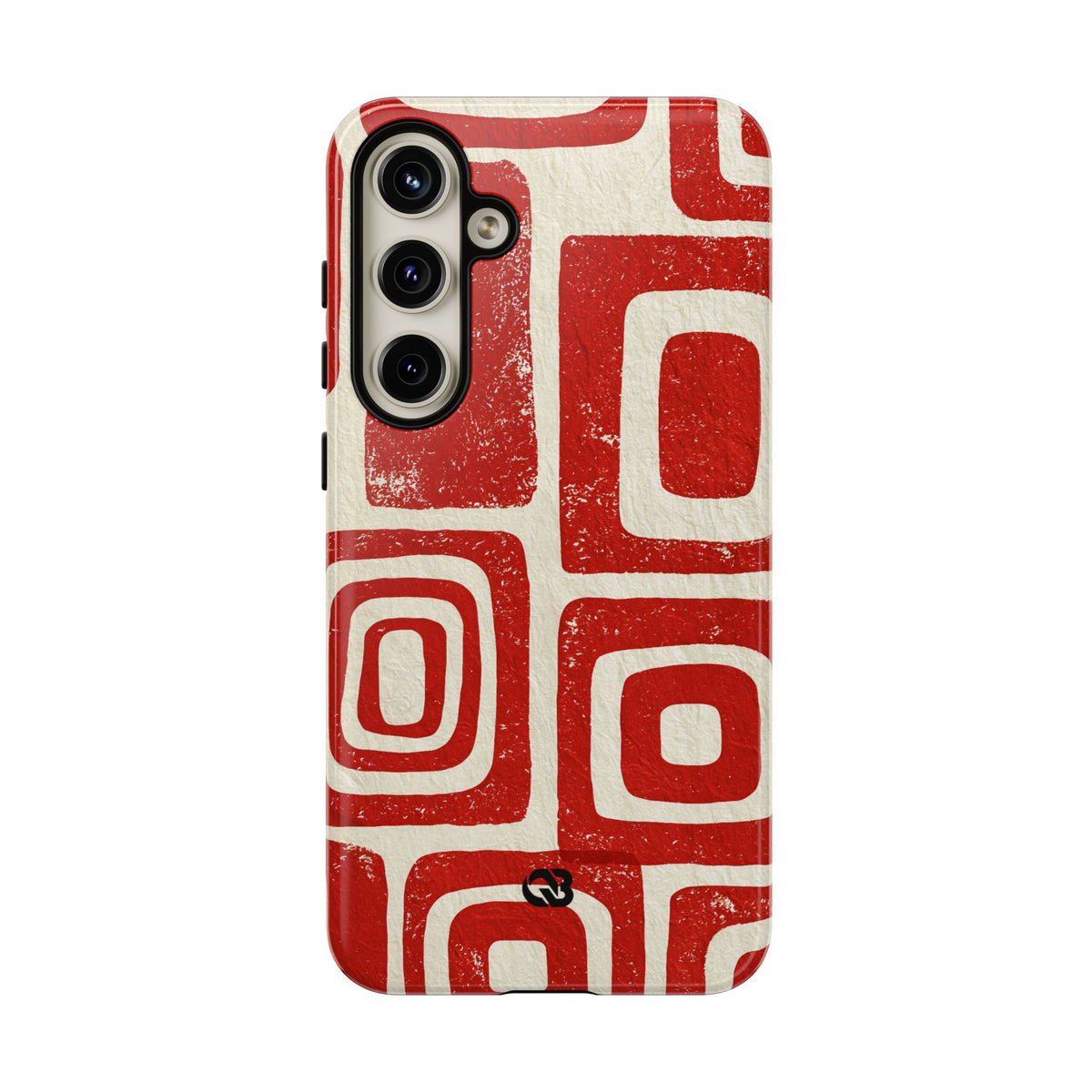 Vermilion Block Motif · Tough Phone Case for Samsung · Red