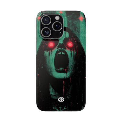 Crimson Emerald Scream · Soft Phone Case for iPhone