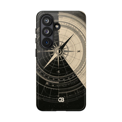 Beige Tough Phone Case for Samsung - Obsidian Nautical Blueprint