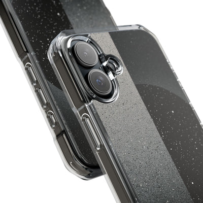 Black Impact MagSafe Phone Case for iPhone - Lunar Static Orbit