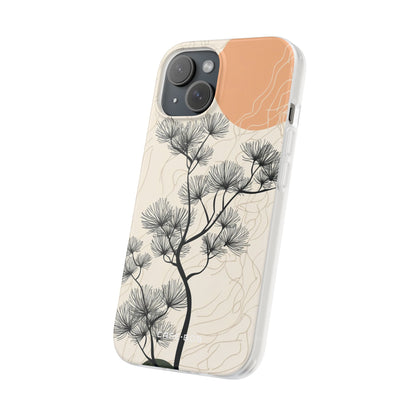Spiky Tree Sunset iPhone 15 Case - Soft