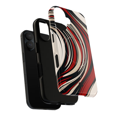 Crimson Flow Waves · Tough+ Hoesje voor iPhone · Magsafe