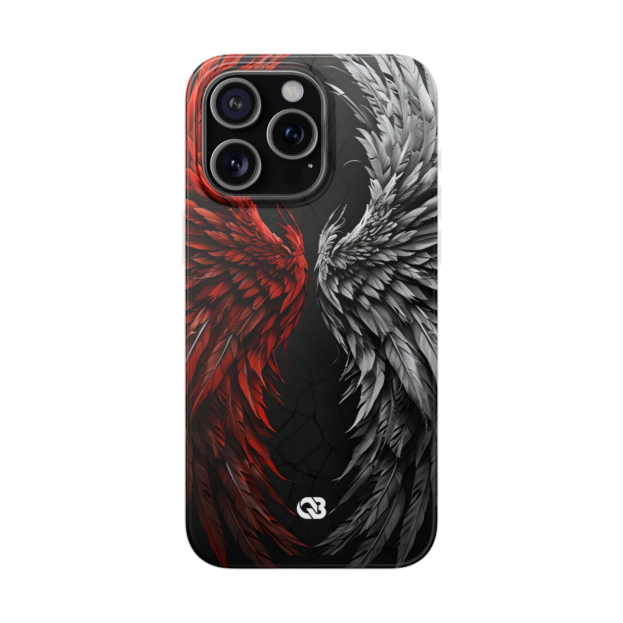 Split Crimson Wing · Soft Phone Case for iPhone
