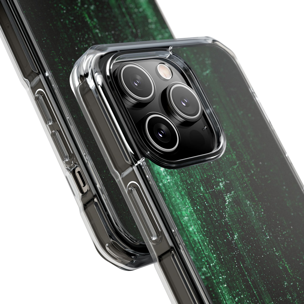 Emerald Void · Clear Impact Magnetic Phone Case for iPhone ·  Green