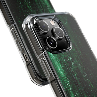 Emerald Void · Clear Impact Magnetic Phone Case for iPhone ·  Green
