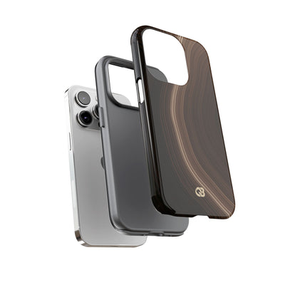 Brown Tough Phone Case for iPhone - Bronzed Canyon Relief