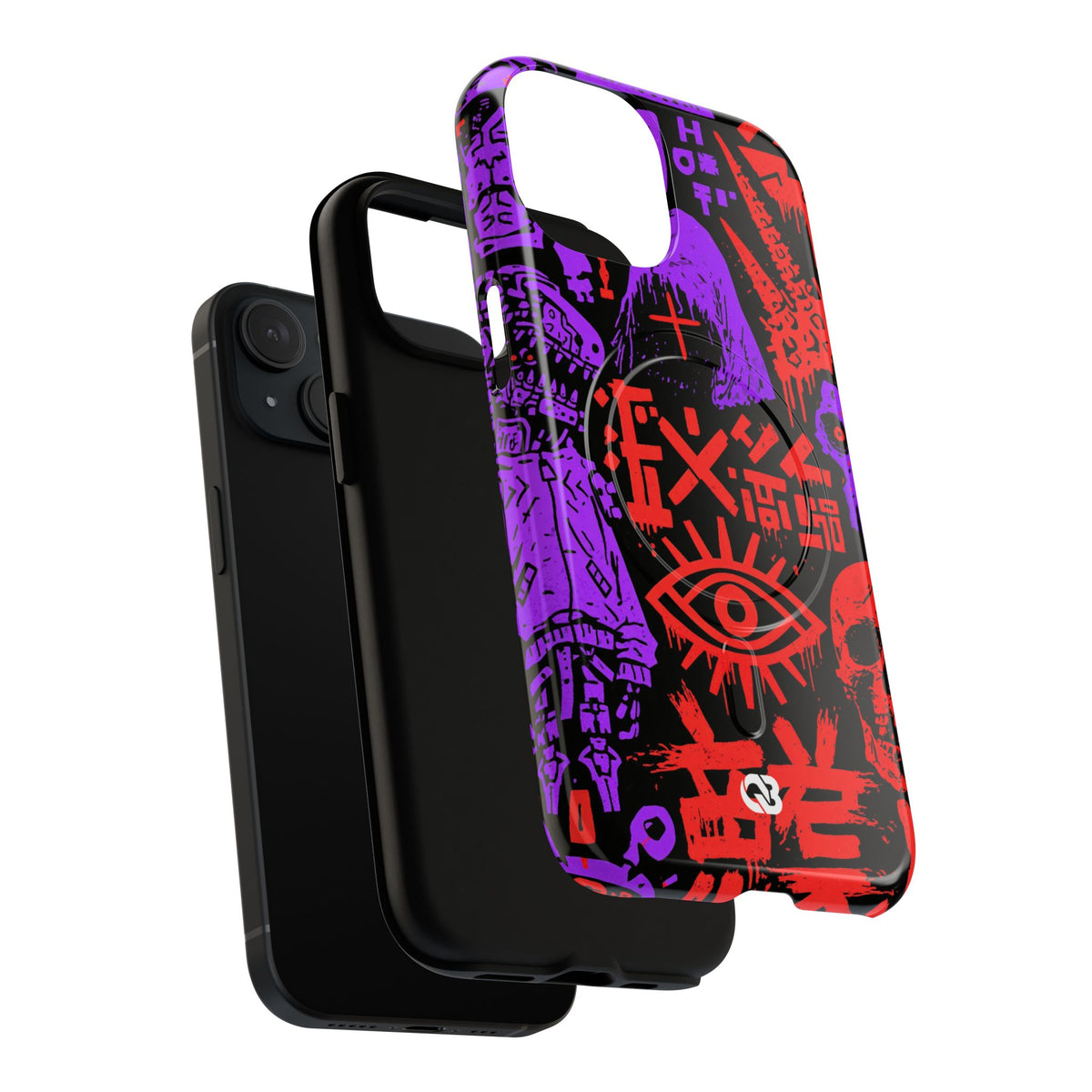 Underground Cyber Glyphs · Tough 2.0 Magnetic Phone Case for iPhone · Black