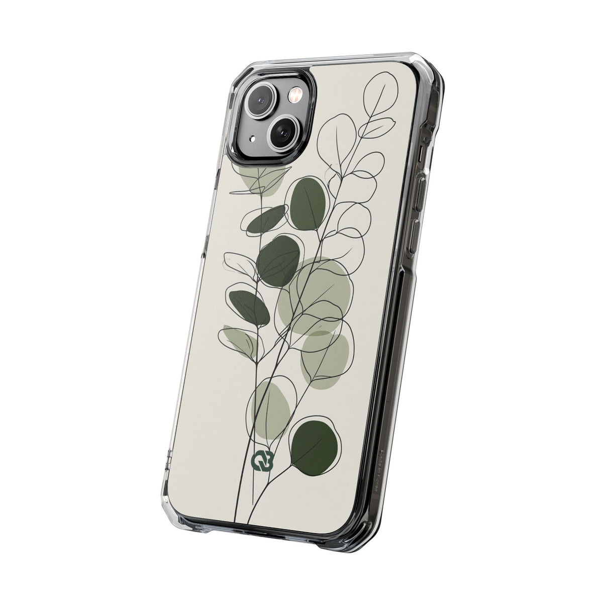 Eucalyptus Foliage Study · Clear Impact Magnetic Phone Case for iPhone ·  Green