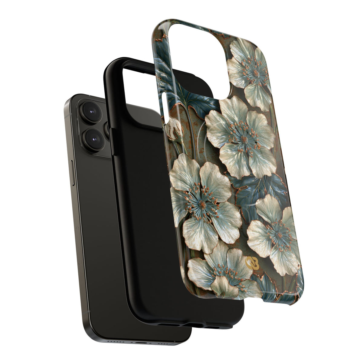 Gilded Blossom Reverie · Tough 2.0 Magnetic Phone Case for iPhone · Teal