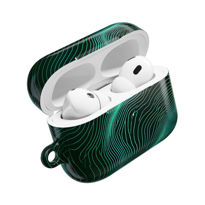 Emerald Topo Ridge · Hard Case for AirPods & AirPods Pro · Green