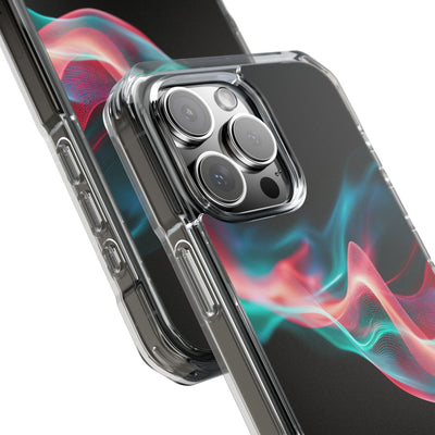 Digital Frequency · Clear Impact Magnetic Phone Case for iPhone · Black