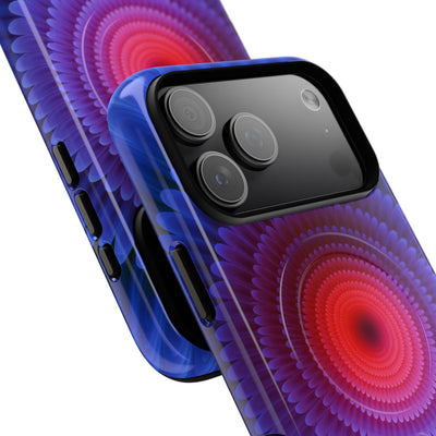 Radial Spectrum Bloom · Tough 2.0 Magnetic Phone Case for iPhone · Blue
