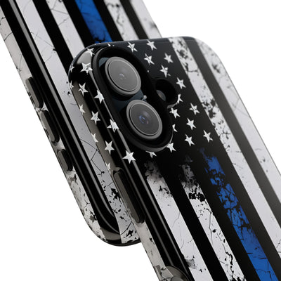 Gritty Cobalt Flag · Tough Phone Case for iPhone