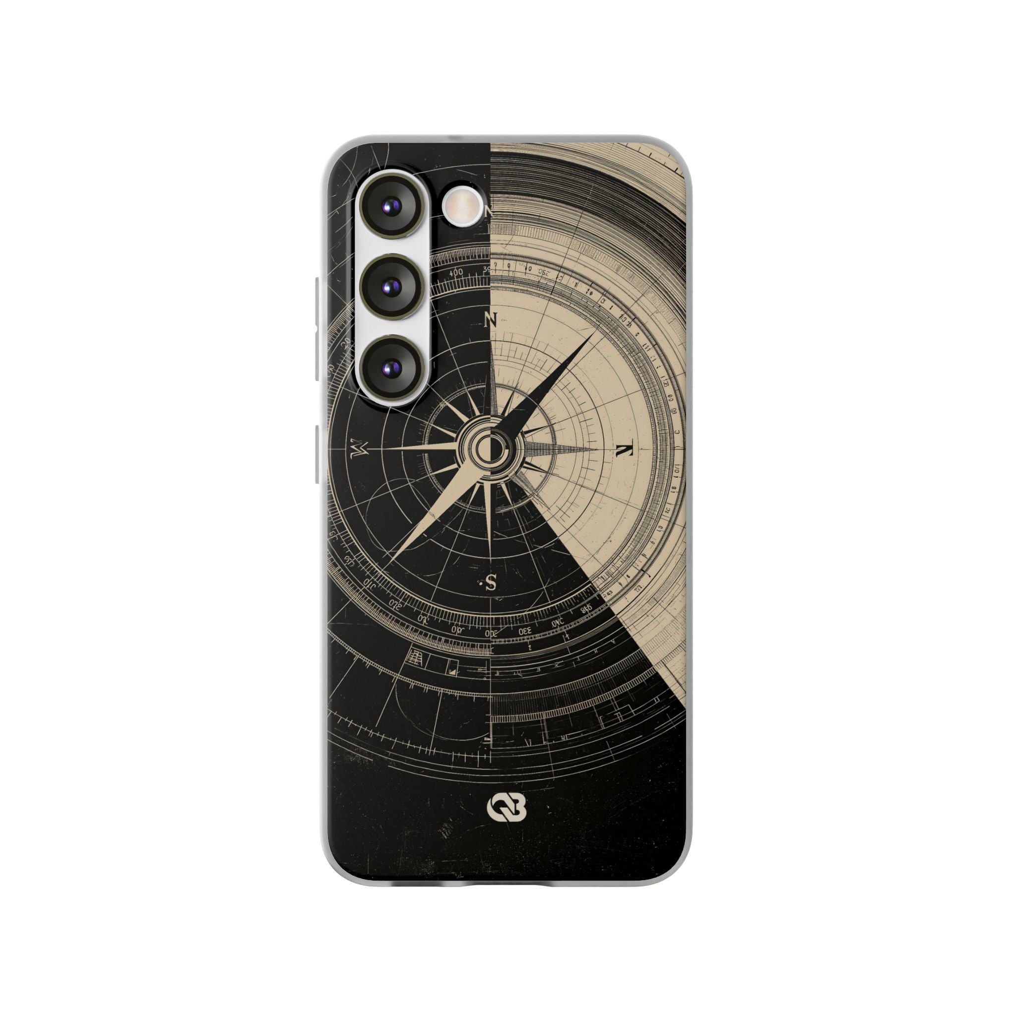 Beige Lite Phone Case for Samsung - Obsidian Nautical Blueprint