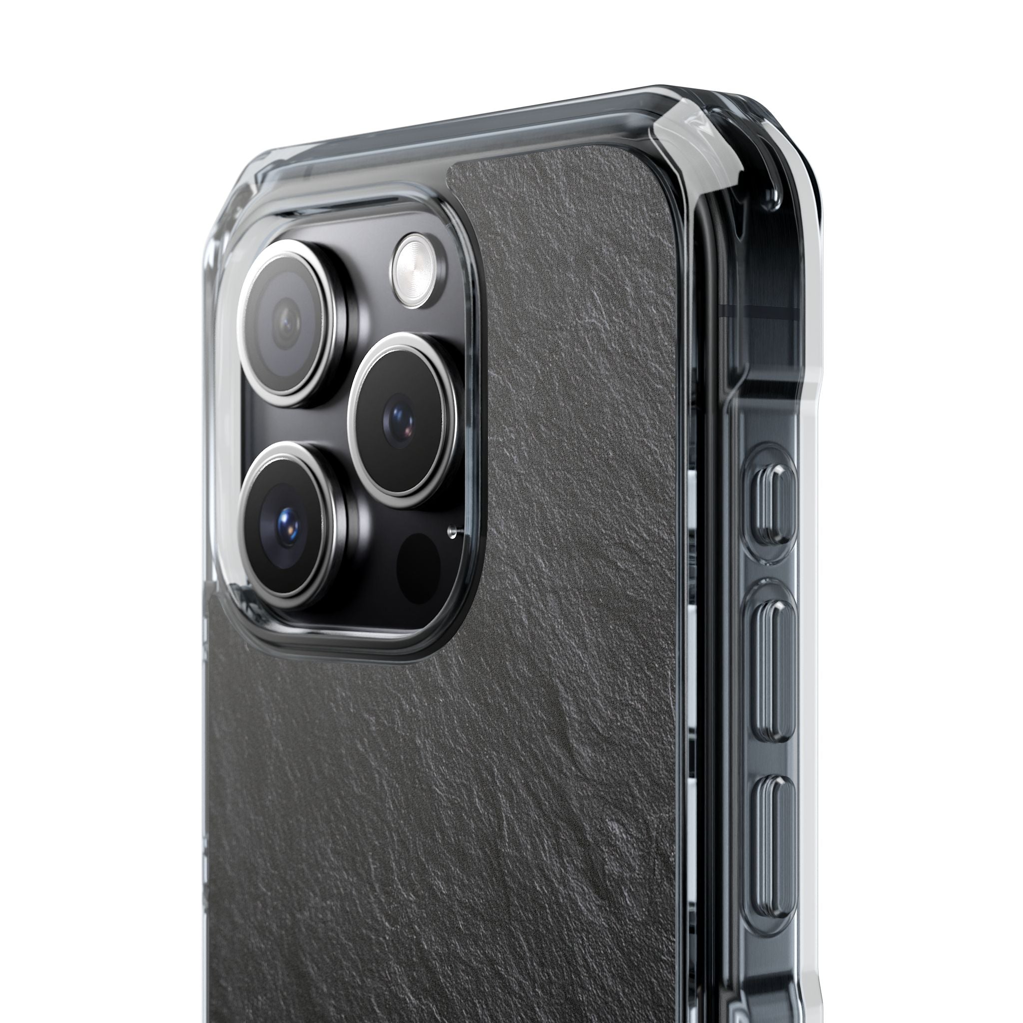 Black Impact MagSafe Phone Case for iPhone - Raw Obsidian Slate