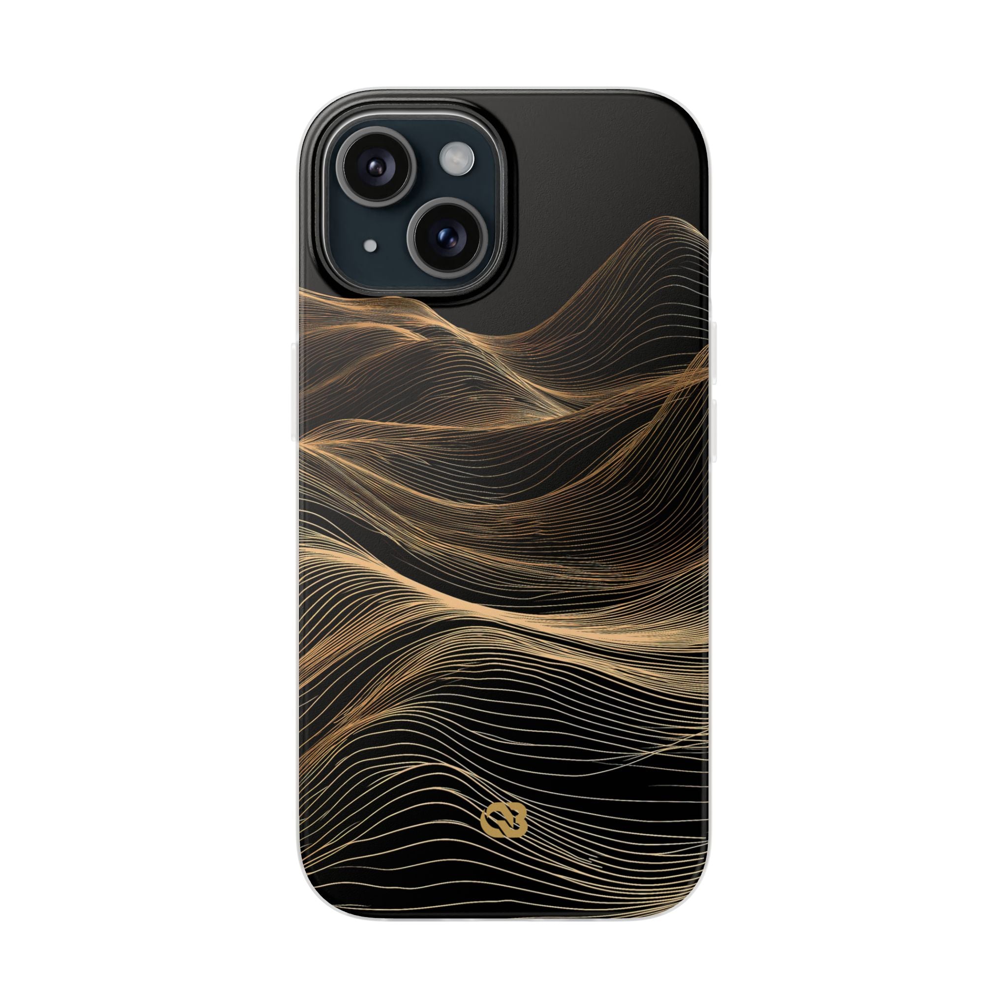 Black Lite Phone Case for iPhone - Copper Topo Ridge