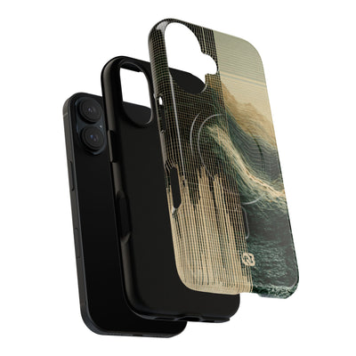 Beige Tough 2.0 Magsafe Phone Case for iPhone - Veridian Data Ridge