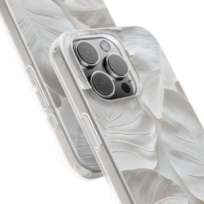 Sculpted Ivory Leaves · Soft Phone Case for iPhone