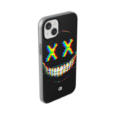 Glitch Grin Distortion · Soft Handyhülle für iPhone