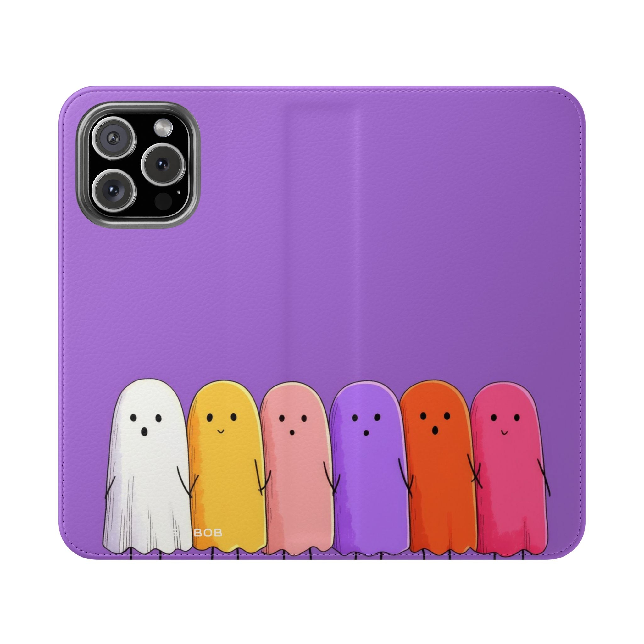 Colorful Ghosts Line - iPhone 16 Max Case - Wallet