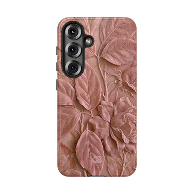 Blush Rose Relief · Tough Phone Case for Samsung · Pink