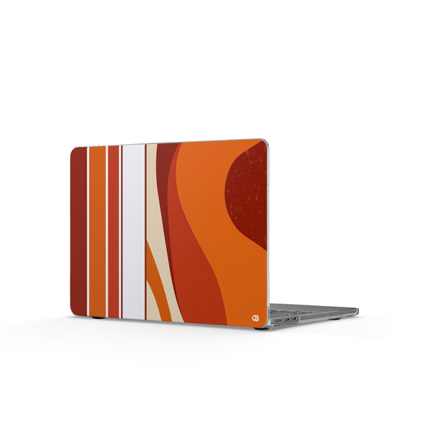Terracotta Strata · Clear Hard Case for MacBook · Orange