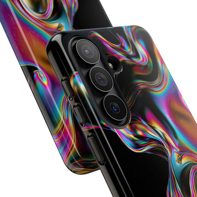 Purple Tough Phone Case for Samsung - Liquid Neon Chrome