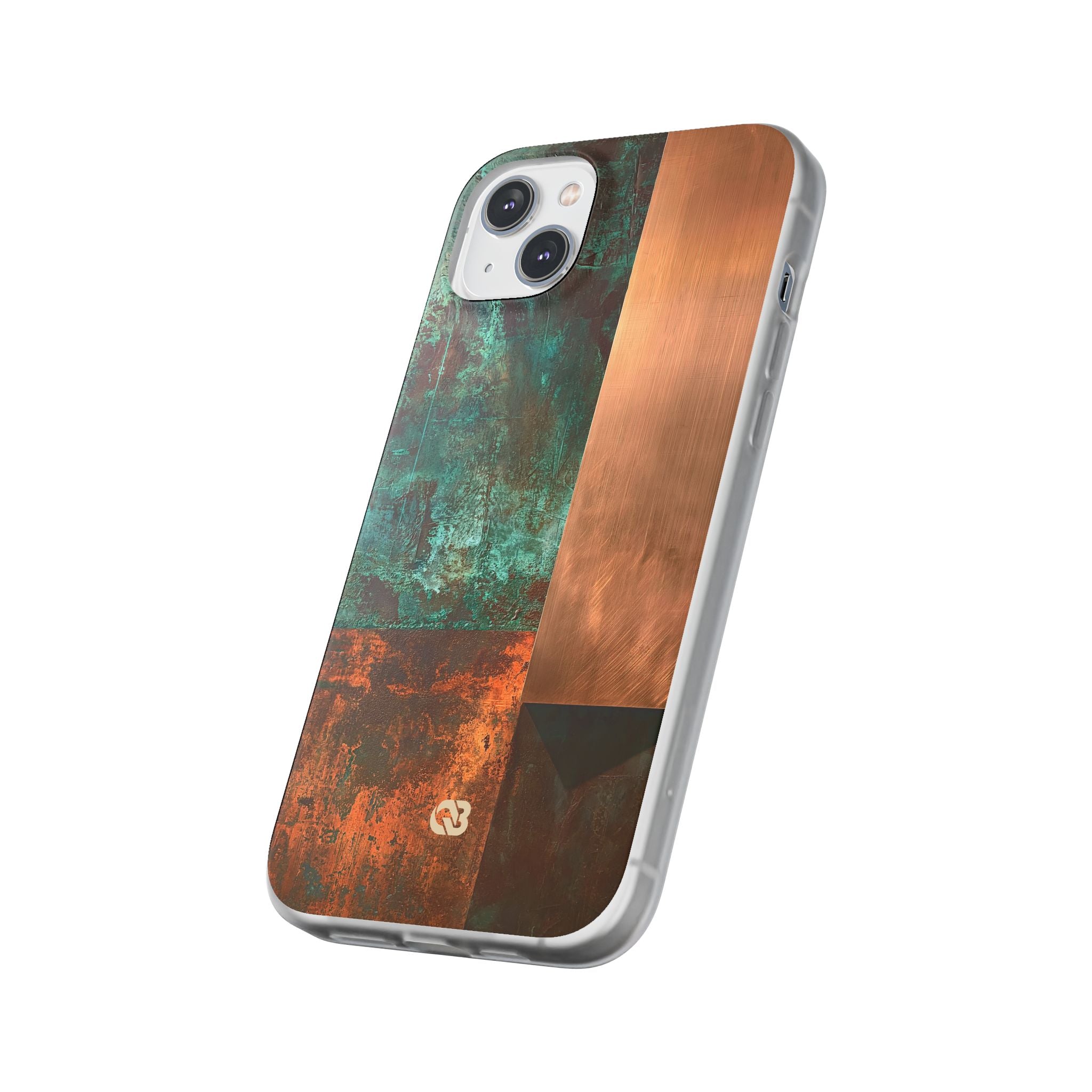 Teal Lite Phone Case for iPhone - Verdigris Copper Slab
