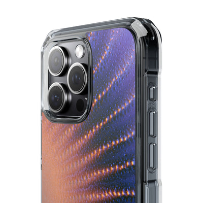 Luminous Aura Burst · Clear Impact Magnetic Phone Case for iPhone · Blue