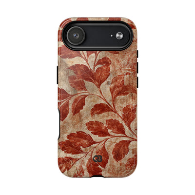 Terracotta Botanical Fresco · Tough 2.0 Magnetic Phone Case for iPhone · Red