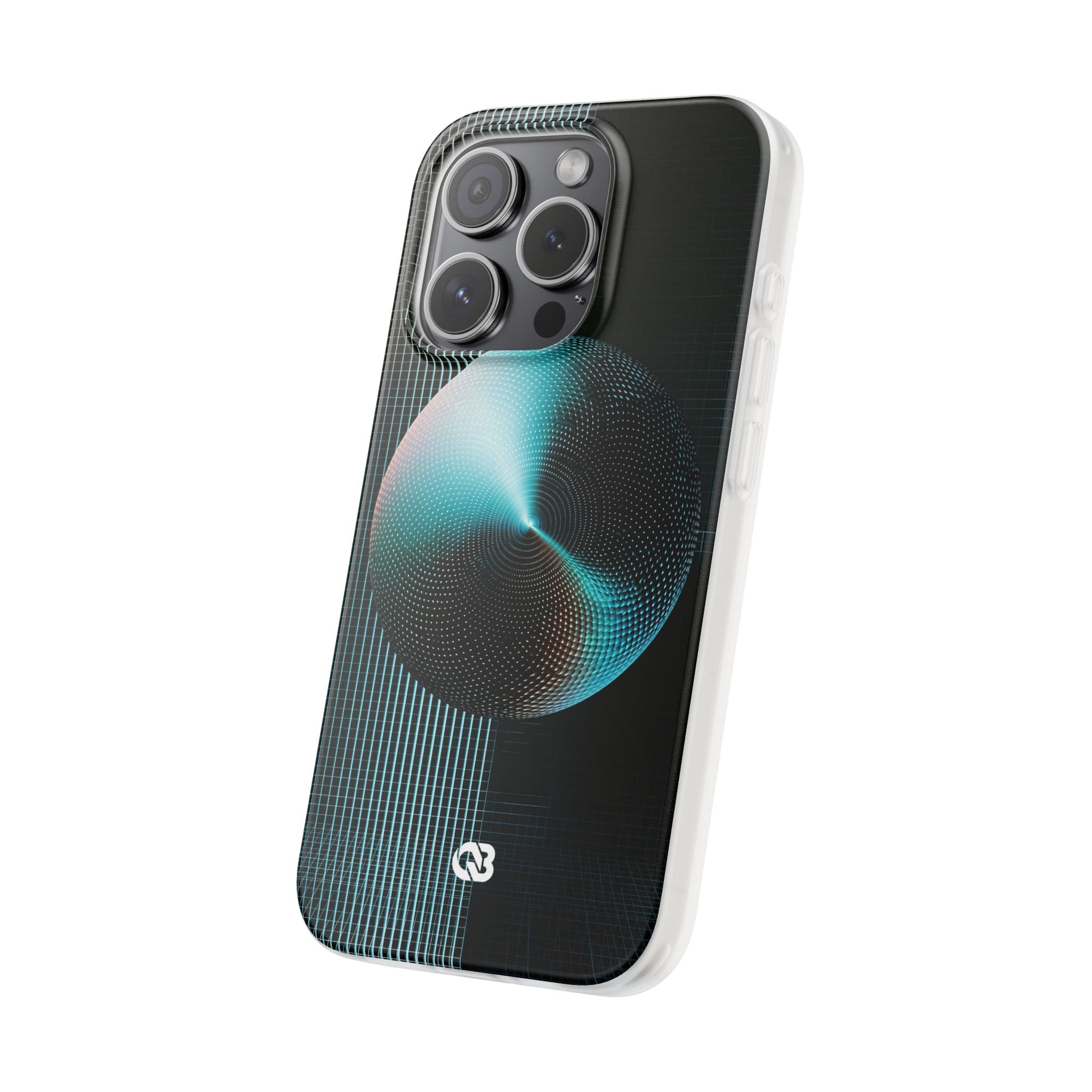 Blue Lite Phone Case for iPhone - Cyan Vector Sphere