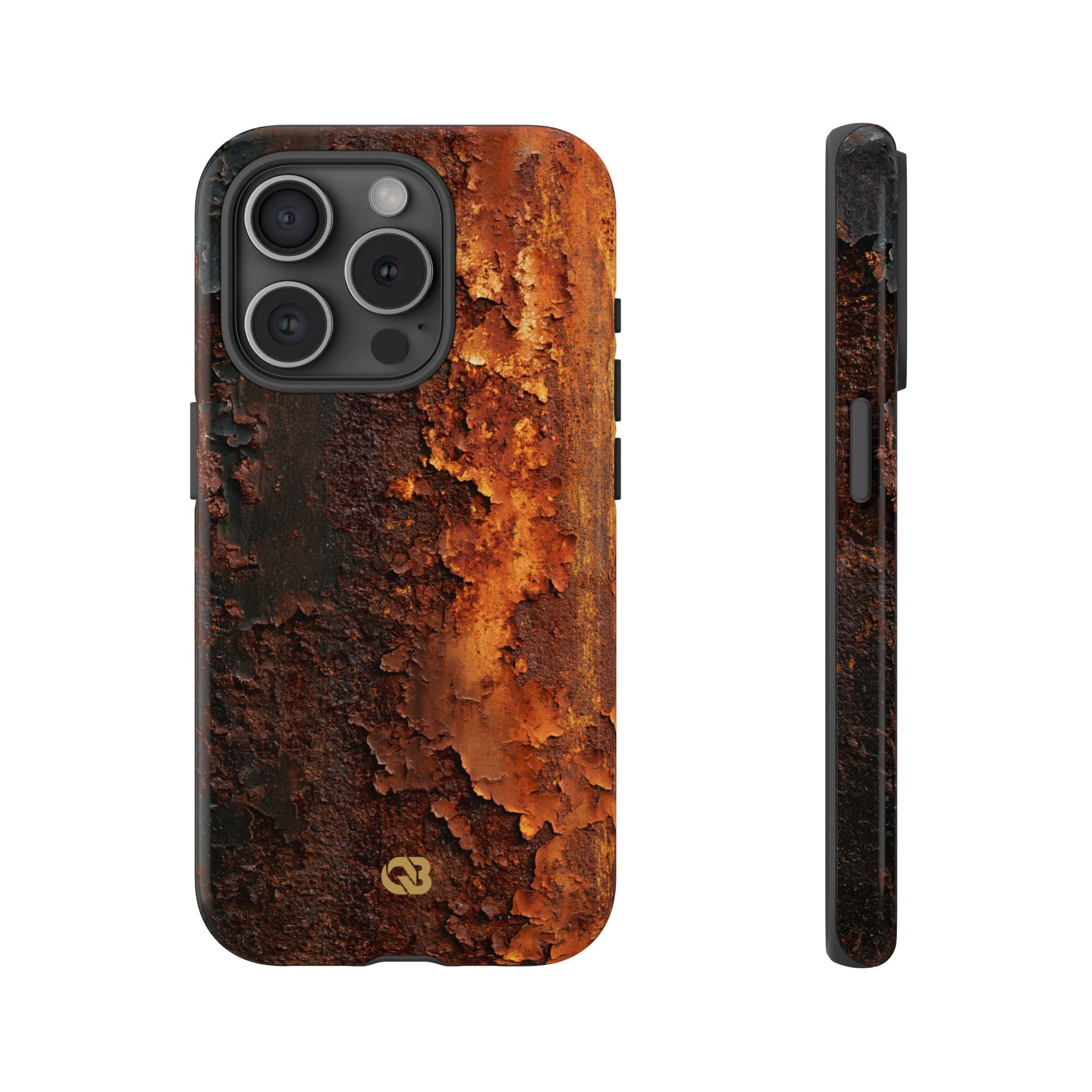 Orange Tough Phone Case for iPhone - Oxidized Iron Crust