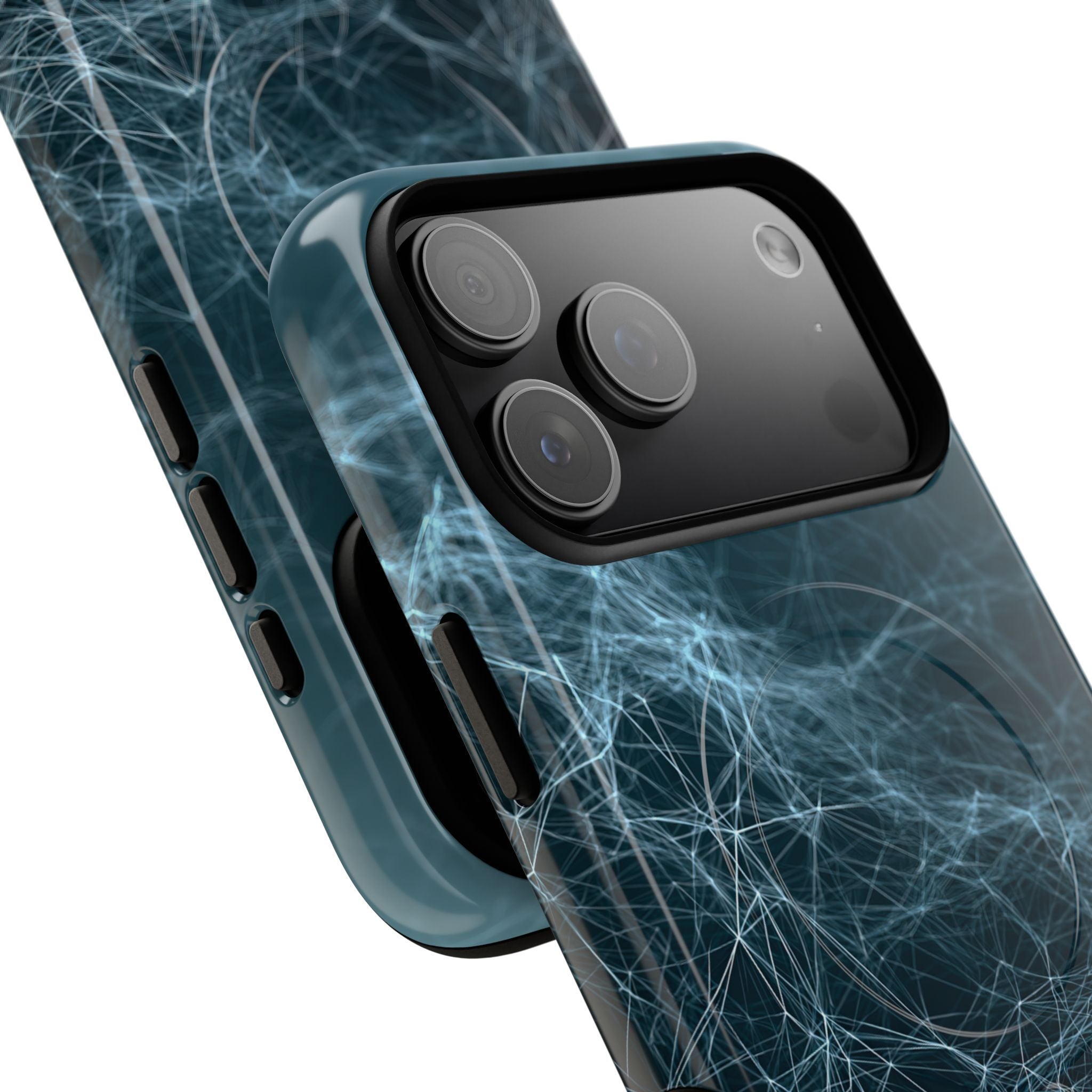 Teal Tough 2.0 Magsafe Phone Case for iPhone - Arctic Neural Mesh