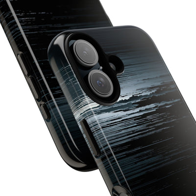 Black Tough Phone Case for iPhone - Frozen Signal Glitch