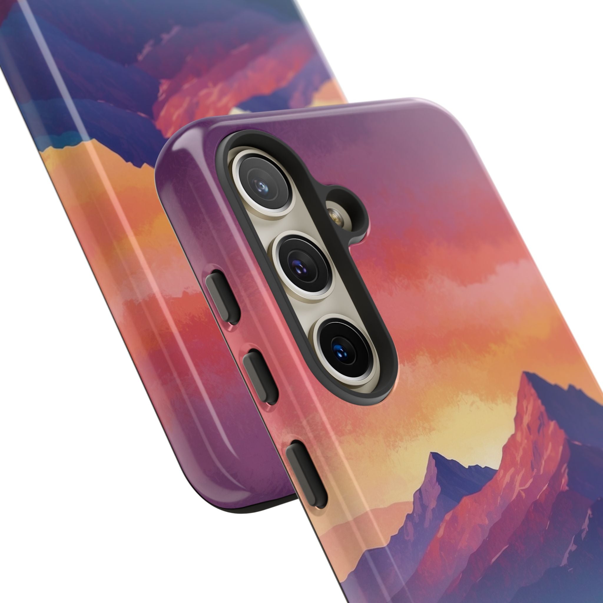 Crimson Mountain Dusk · Tough Phone Case for Samsung