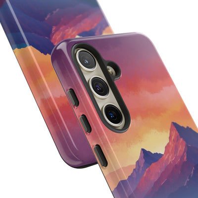 Crimson Mountain Dusk · Tough Phone Case for Samsung