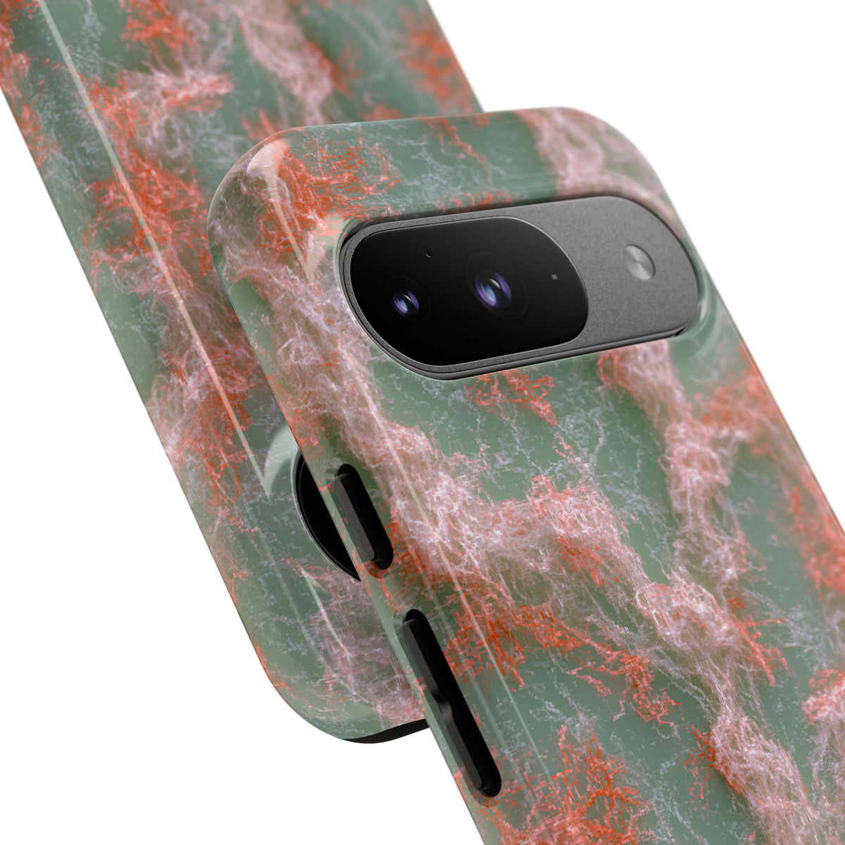 Coral Pixel Matrix · Tough Phone Case for Pixel ·  Green
