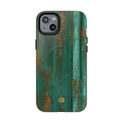 Teal Tough 2.0 Magsafe Phone Case for iPhone - Verdigris Copper Siding