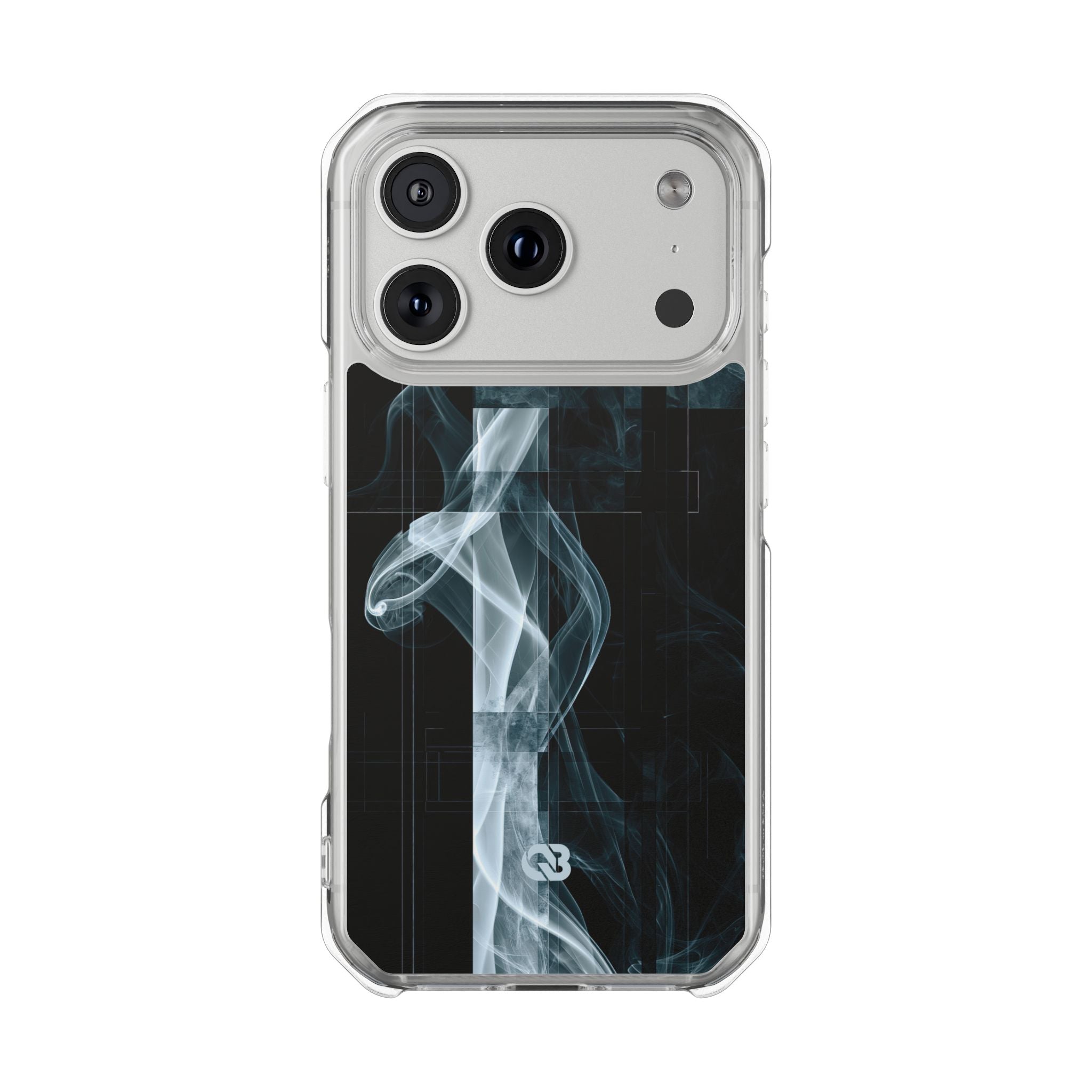 Black Impact MagSafe Phone Case for iPhone - Arctic Vapor Grid