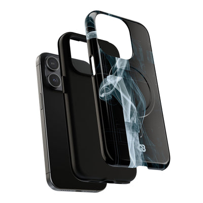 Black Tough 2.0 Magsafe Phone Case for iPhone - Arctic Vapor Grid
