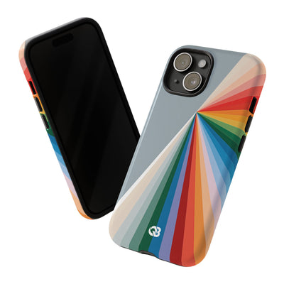 Grey Tough Phone Case for iPhone - Slate Prism Burst
