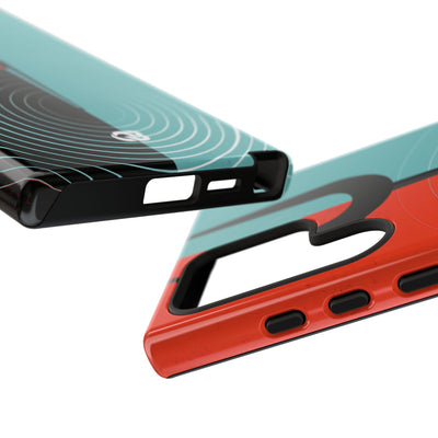 Teal Tough Phone Case for Samsung - Sonic Static Split