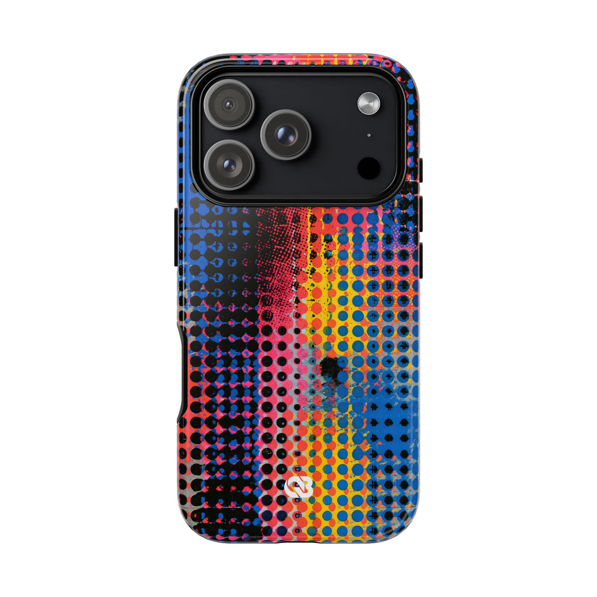 Chromatic Halftone Grid · Tough Phone Case for iPhone · Blue