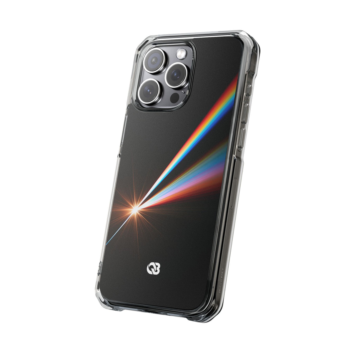 Spectral Refraction · Clear Impact Magnetic Phone Case for iPhone · Black