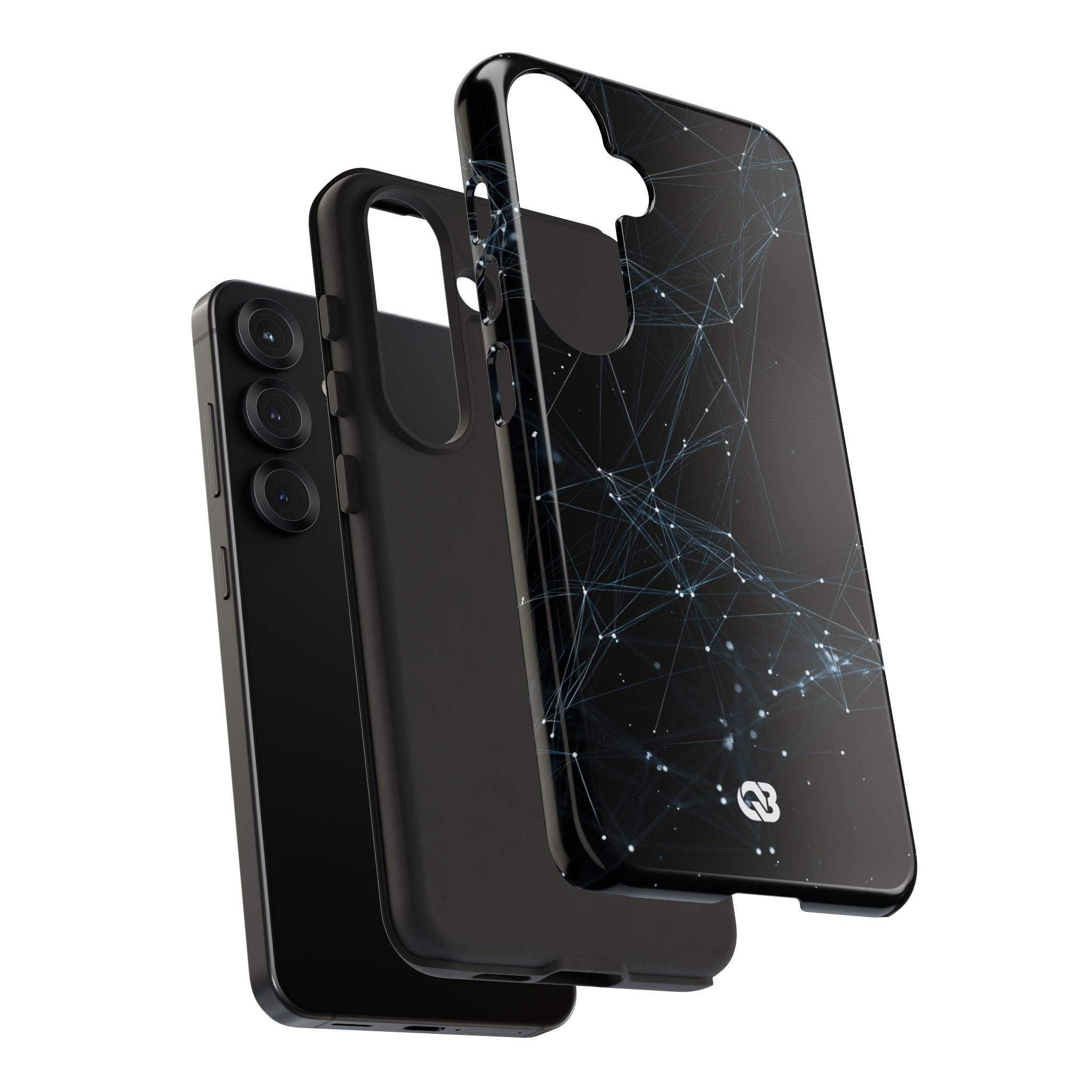 Black Tough Phone Case for Samsung - Arctic Neural Mesh