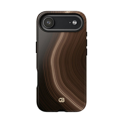 Brown Tough Phone Case for iPhone - Bronzed Canyon Relief