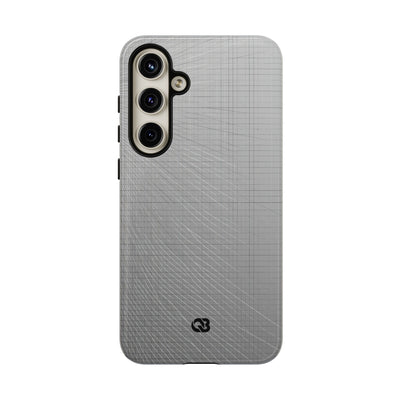 Grey Tough Phone Case for Samsung - Chrome Mesh Warp