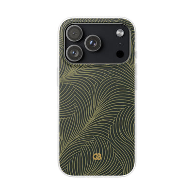 Green Lite Phone Case for iPhone - Dark Olive Plume