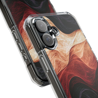 Ember Wave Dispersion · Clear Impact Magnetic Phone Case for iPhone · Red